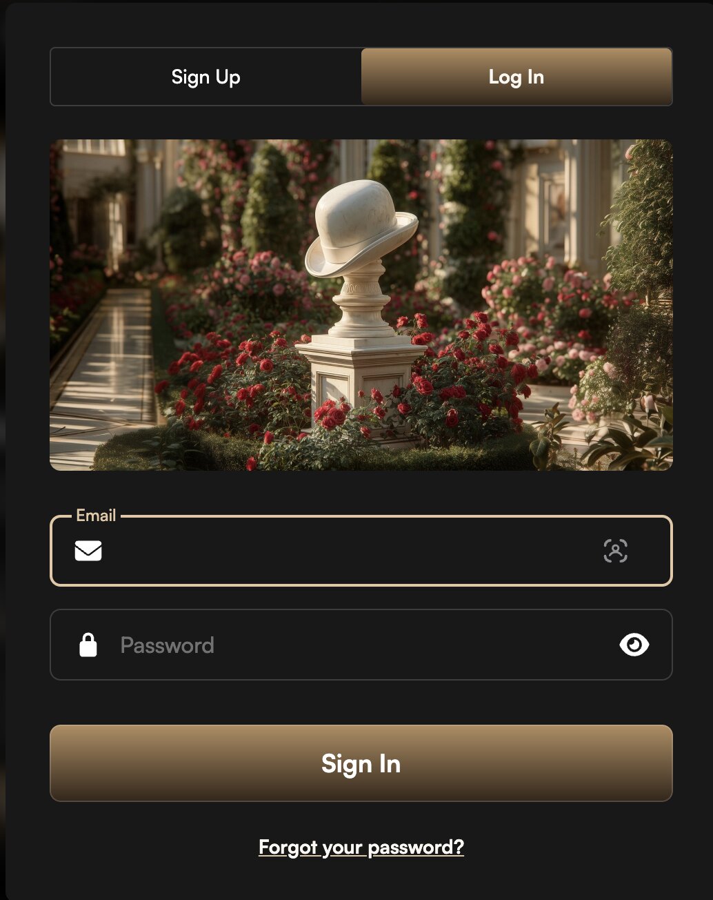 Harry Casino login page