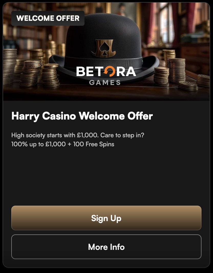 Harry Casino welcome offer